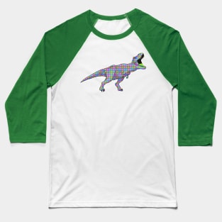 Dino 80s retro (on yellow background) Baseball T-Shirt